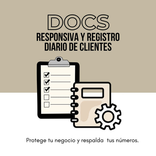 Carta Responsiva + Registro Diario para Servicios de Belleza